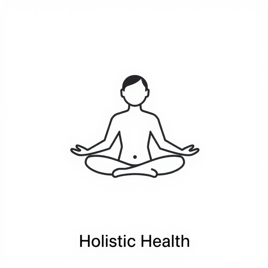 Icono de persona meditando representando bienestar